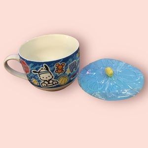 Sanrio Pochacco Ceramic Jumbo Mug W/ Lid (2012) ~~ NIB